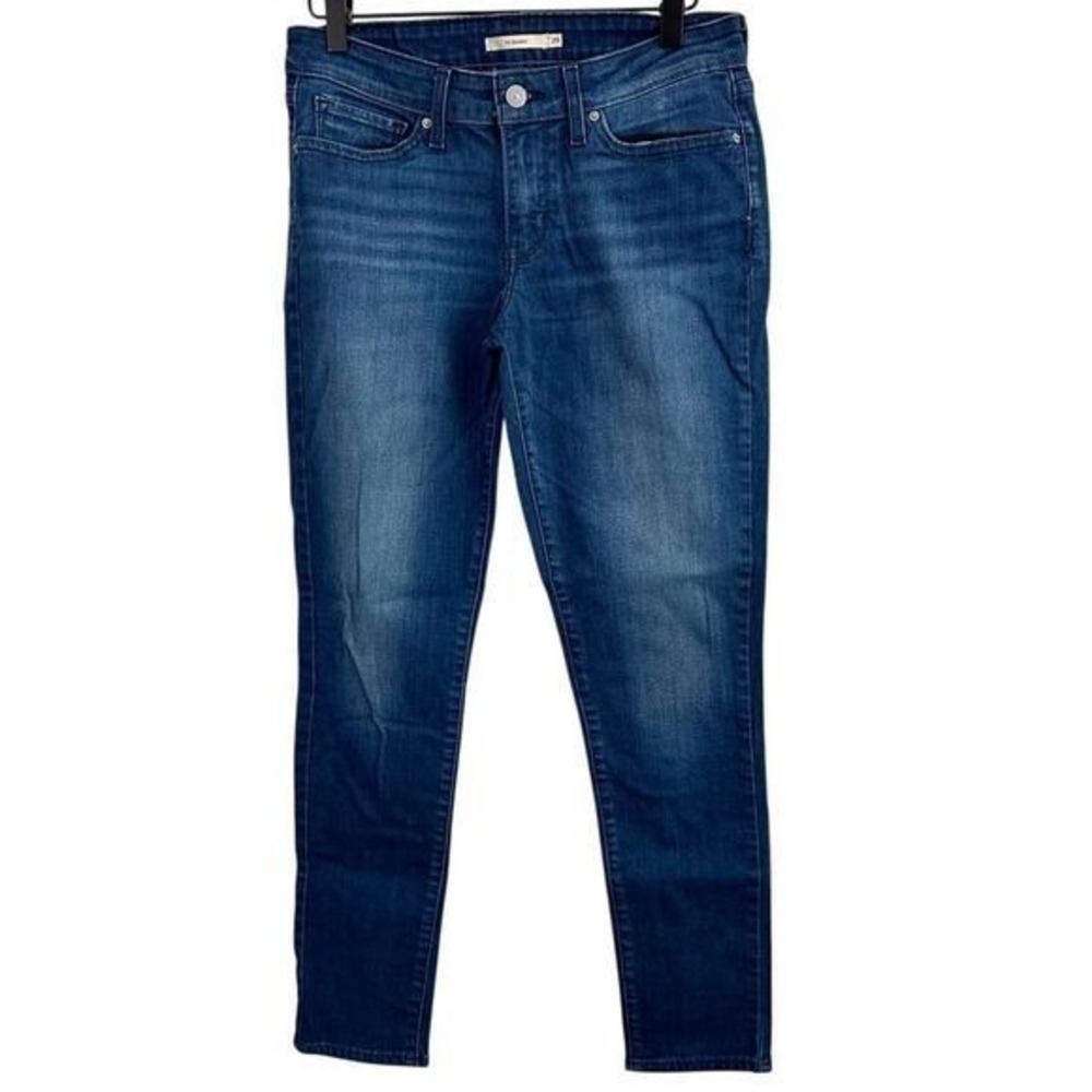 Levi's 711 Skinny Medium Wash Low Rise Denim Jeans Blue 29 Casual Chic Classic